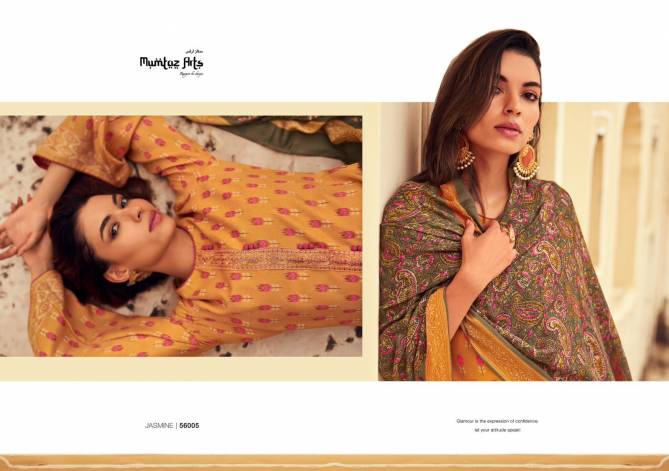 Jasmine Nx By Mumtaz Printed Pashmina Dress Material Catalog
